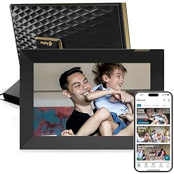 Nixplay スマートフォトフレーム 10.1インチ ウッド Nixplay Smart Digital Photo Frame, 10.1 inch, WiFi, Pictures